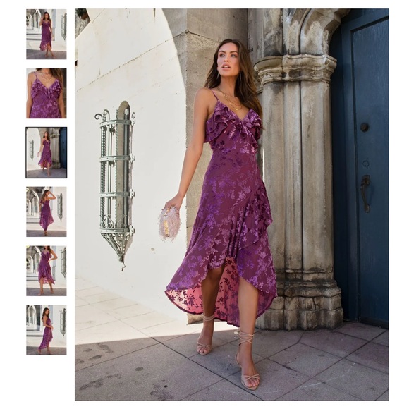 New Swing Floral Velvet Dress: Olive main image 0